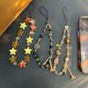 Vintage Phone Strap Beaded Pendant Women Elegant Luxury Short Anti-Loss Camera Chain Mobile Lanyard