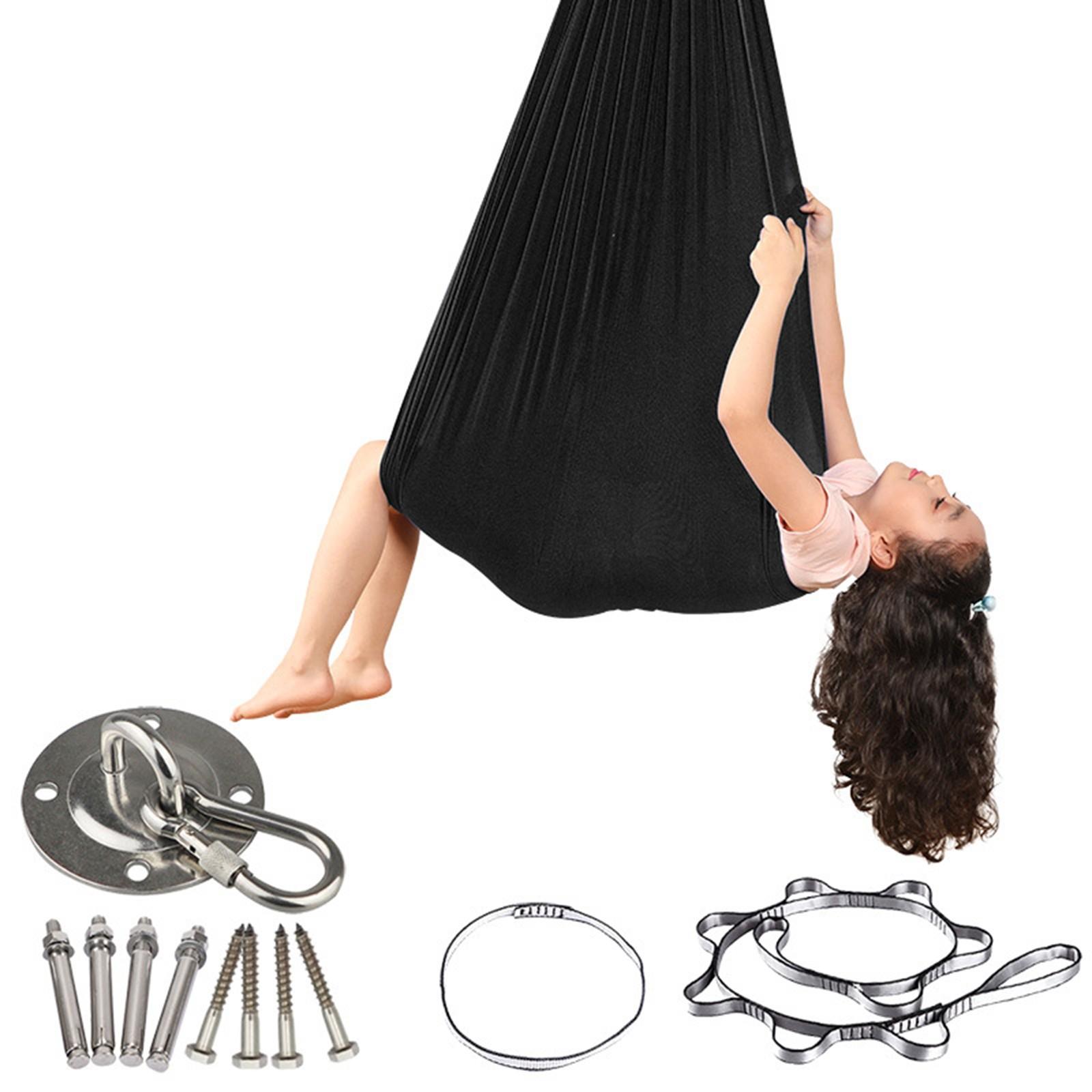 

Домашние детские гамаки, стул, детские качели, уличные гамаки с подвесным сиденьем в помещении One Size чёрный