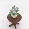Doll House Miniature Flowers Fairy Garden Ornament Mini Potted Plant Flowers Pot DollHouse Decor