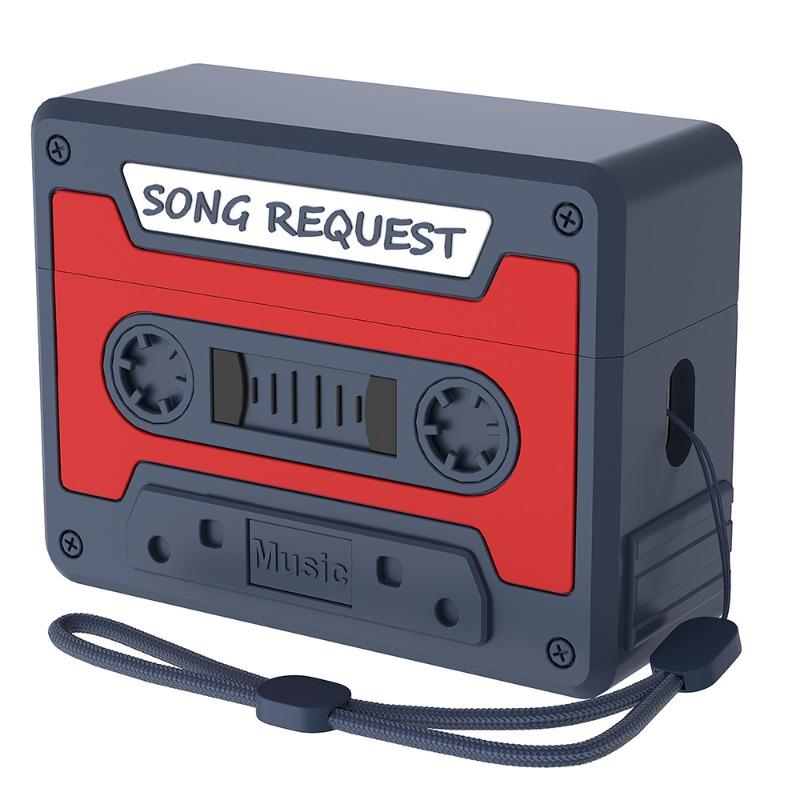 3D Retro Cassette Tape Design Case for Airpods Pro 3 Silicone Protective Cover with Lanyard for AirPods Pro3 Funny Classic Tape