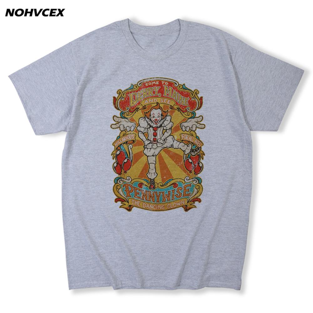 Pennywise Dancing Clown T Shirt It Movie Film Retro Vintage Horror Cult Style Harajuku Funny Stephen M