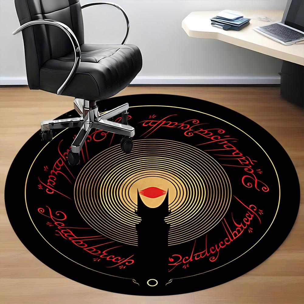 1pc The Lord of the Rings Office Round Area Rug, Under Office Chairs Bedroom Living Room Home Decor, Room Deco, Available In Various Sizes