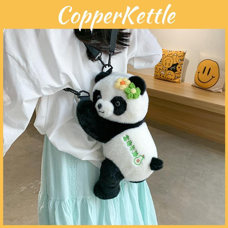 Cartoon Girls Panda Plush Backpack With Zipper Closure And Inner Pocket Perfect