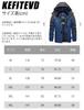 KEFITEVD Winter for Outdoor and Navy Size Men's Jacket, Fleece-Lined Windbreaker, Warm, Water-Repellent, Activities, Motorcycle, Skiing, Camping,