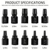 10Pcs Screw Extractor Kit Alloy Steel Damaged Screw Remover Set Metal Easy Out Drill Bits Bolt Stud Multi-Spline Screw Extractor