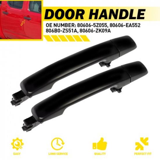 Right Outer Passenger Exterior Door Handle Black For 2005 Nissan Pathfinder XE