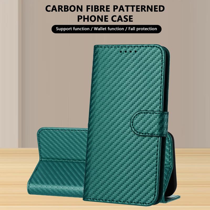 Wallet Flip Carbon Fiber Case For Samsung Galaxy S10 S9 S8 S10E Note10 Plus Note20 Ultra Note9 Note8 S7 Edge Magnetic Cover Etui