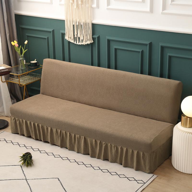 Copri Futon Elasticizzato Senza Maniche Con Gonna Jacquard Copri Divano Letto Futon Copridivano Copridivano Per Mobili Soggiorno Protettore