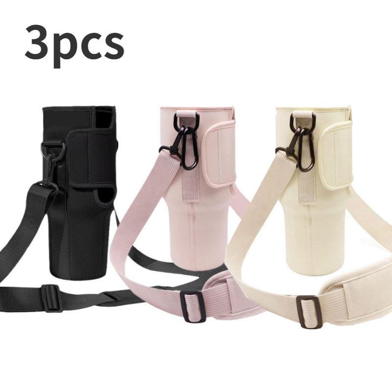 პორტატული სასარგებლო წყლის ბოთლის ჩანთა სასმელის ჭიქის ყდის დამჭერი რეგულირებადი მხრის სამაგრი ჯვარედინი ცოცვაზე