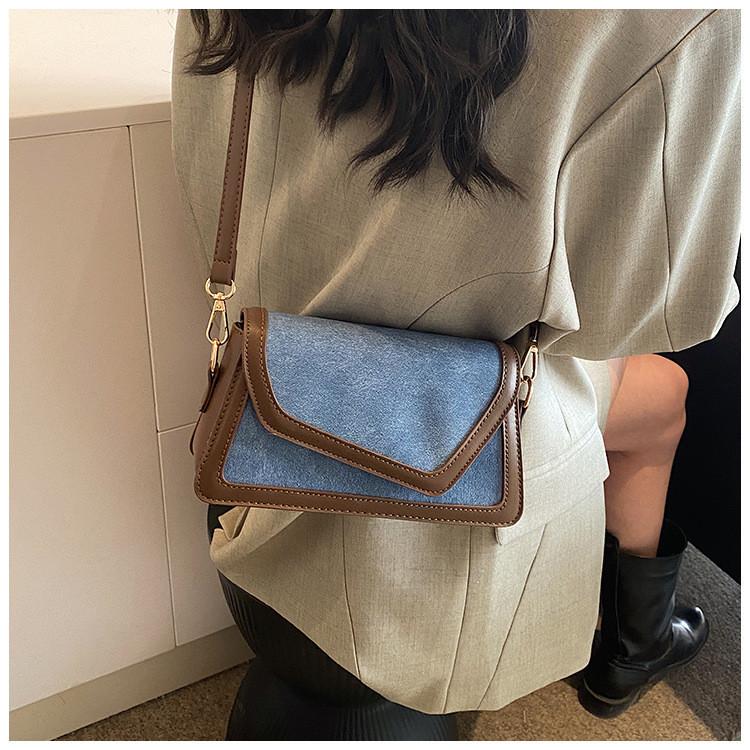 2024 New Vintage Square Crossbody Bag Simple Retro Shoulder Bag Women Fashion