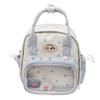 New Multifunctional Japanese Girl Backpack Ins Cute and Transparent Painful Bag Spring and Summer Travel Shoulder Bag.