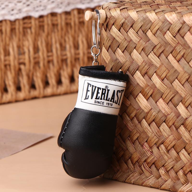 Leather Boxing Gloves Keychain Boxing Fan Gift Backpack Key Accessories Hanging Pendant Exquisite Gift