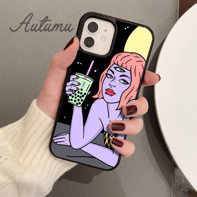 Hippie Grunge Art Phone Case for iPhone 11 12 13 14 Pro Max mini X XR XS SE 2020 6S 7 8 Plus Samsung Galaxy S21 S22 Cover shell