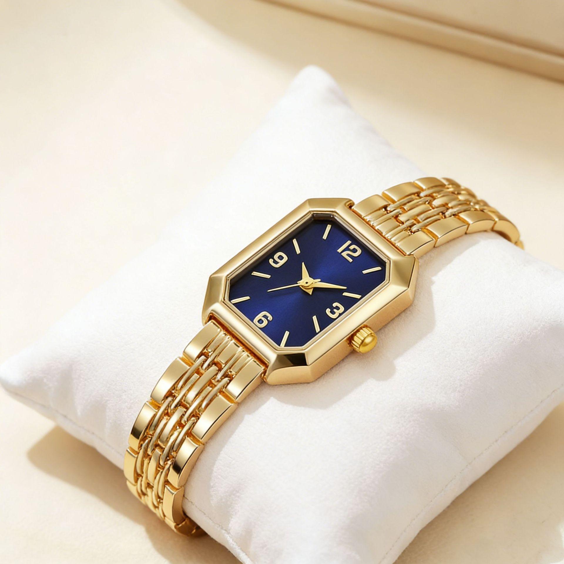Women S High-Value Small Gold Square Watch Fashion Light Luxury High-End Student Test Quartz Bracelet Watch