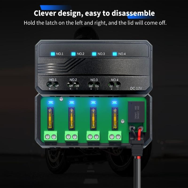 High Current 20A Automotive Fuse Panel Terminal Block With Quick Connect Wiring Clip 12V Vehicle Electrical Protections