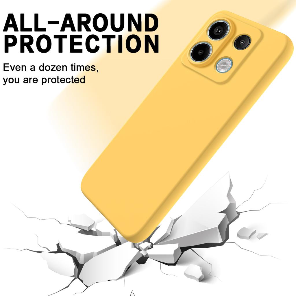 For Xiaomi Redmi Note 13 Pro 5G/Poco X6 5G Case Liquid Silicone Phone Cover Anti-Scratch Fiber Lining