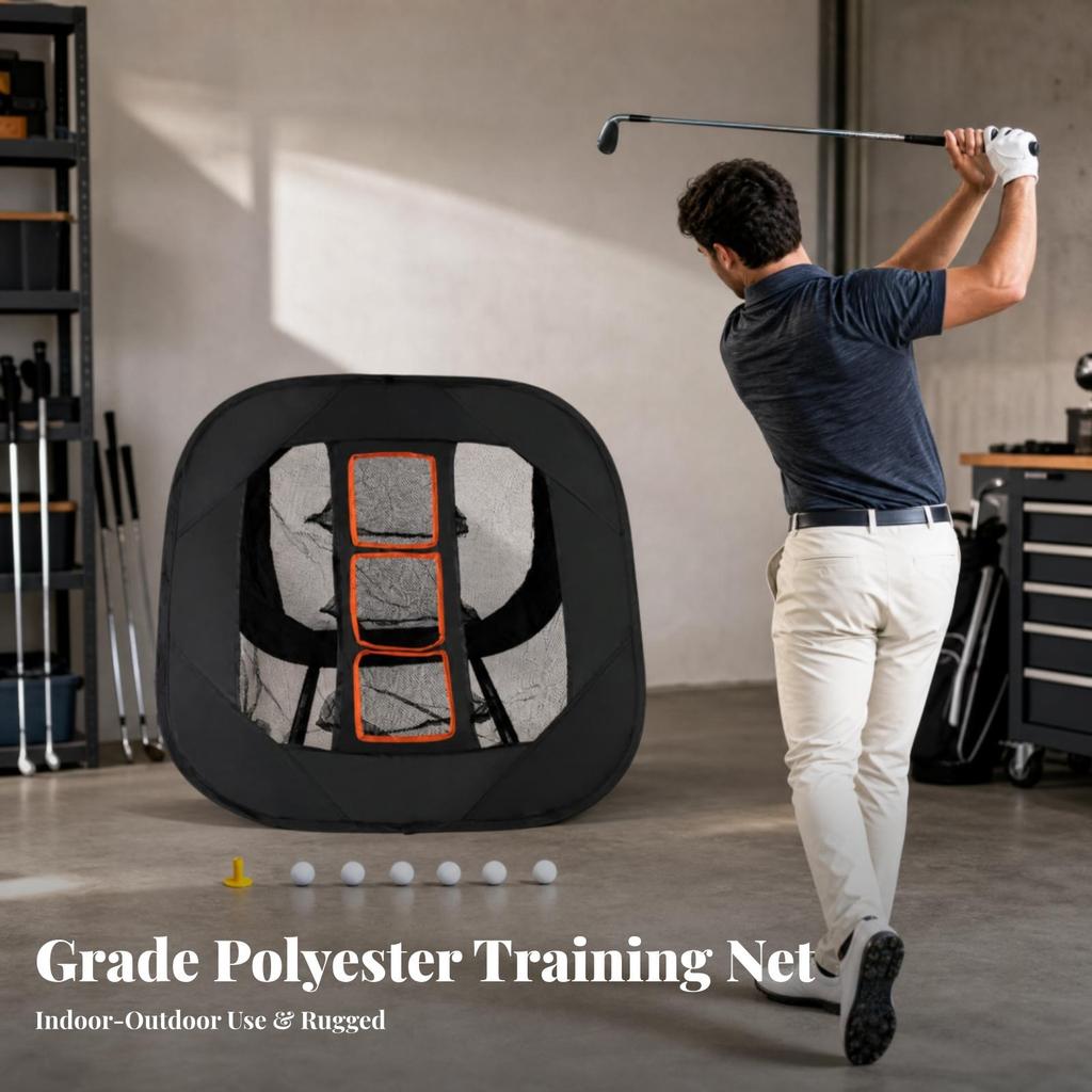 Folding Golf Practice Net Foldable Portable Sturdy for Garage