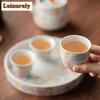 Stacked Material Flower Antique Glaze Tea Set Complete Set Vintage Tea Ceremony Set Teapot And Tea Cup Set Tableware Accessories