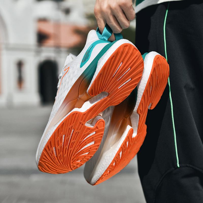 New Sports Shoes Men's Air Cushion Lightweight Running Shoes Fly-woven Summer Youth Shoes Mesh Dad Shoes Men's Shoes
