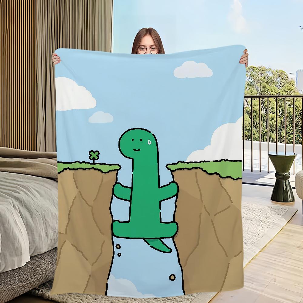 Funny cute Art Cartoon Dinosaur Home Flannel Warm Comfort Soft Plush Blanket For Sofa Living Room J-joguman Bedroom Travel Gift