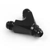 3-Way Y-Block Fitting Adapter AN6/AN10 6-AN/10-AN Male To 2X AN6/AN10 6-AN/10-AN Male BLACK