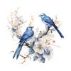 Painted Branch Flower Birds Wall Sticker Bedroom Living Room Porch Home Background Decoration Self-adhesive Decals