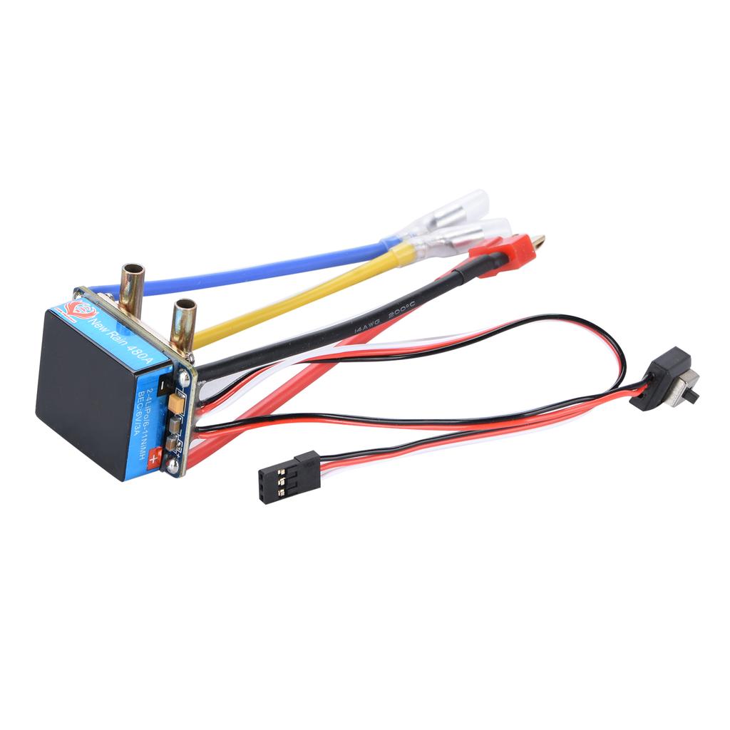 RC 480A ESC Waterproof Brushed ESC Speed Controller with 5V/3A BEC with fan for 1/8 1/10 RC Car 380 540 550 775 Motor