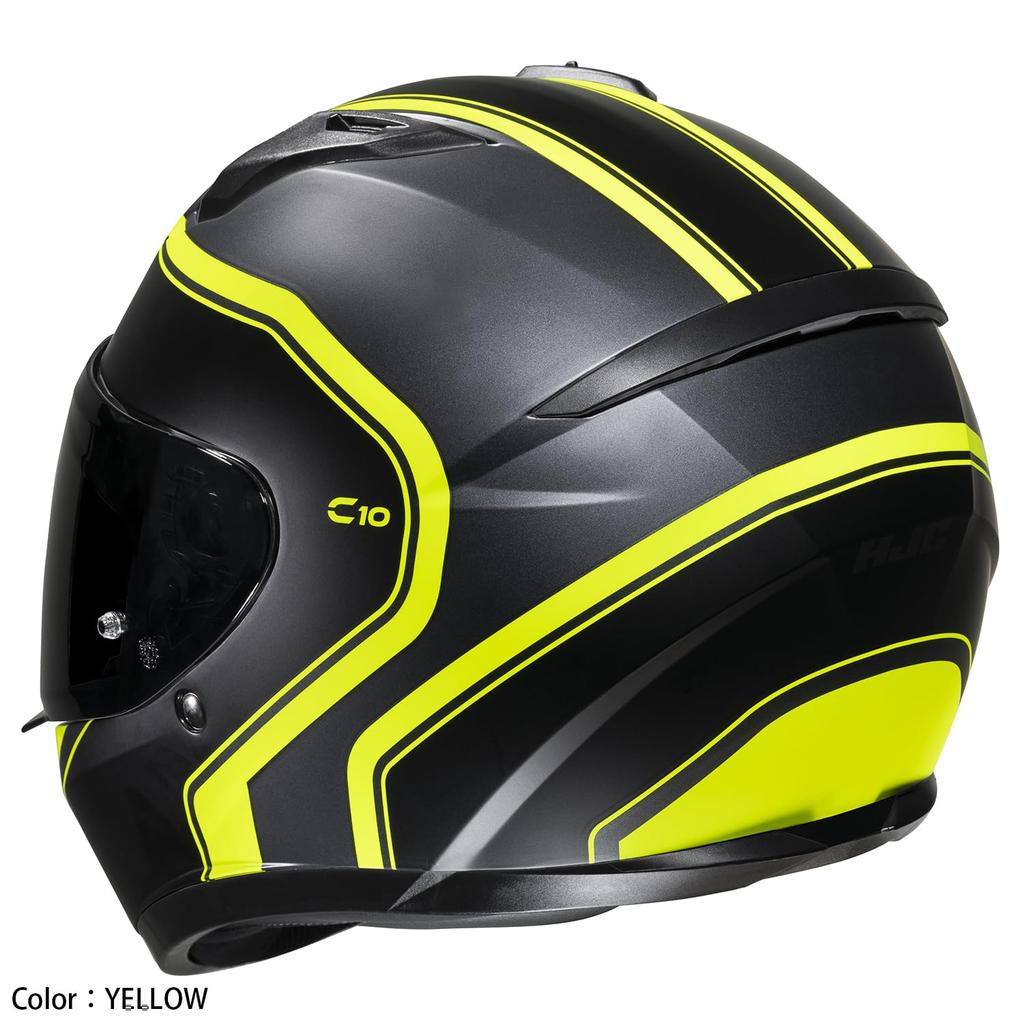 HJC HELMETS Motorcycle Helmet, Full Face, Ventilated, Internally Detachable, C10 Ellie, HJH235, Black, Size L (58-59cm)