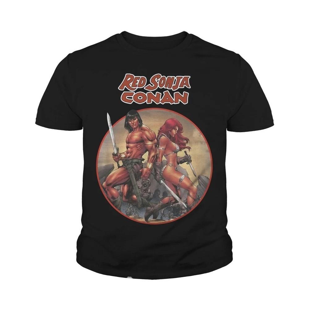 Conan The Barbarian and Red Sonja Shirt All Size S-4XL Unisex T-Shirt S