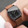 3/4/6PCS Fashion Square Men Watches Casual Leather Band Mens Quartz Watch Set Relogio Masculino