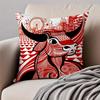 Spanish Running of the Bulls Cushion Cover Pillowcase Antidustmite Invisible Zipper Short Plush Sofa Cushion