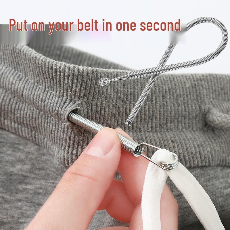 Bendable Elastic Waistband Threading Tool with Spring Eyelet