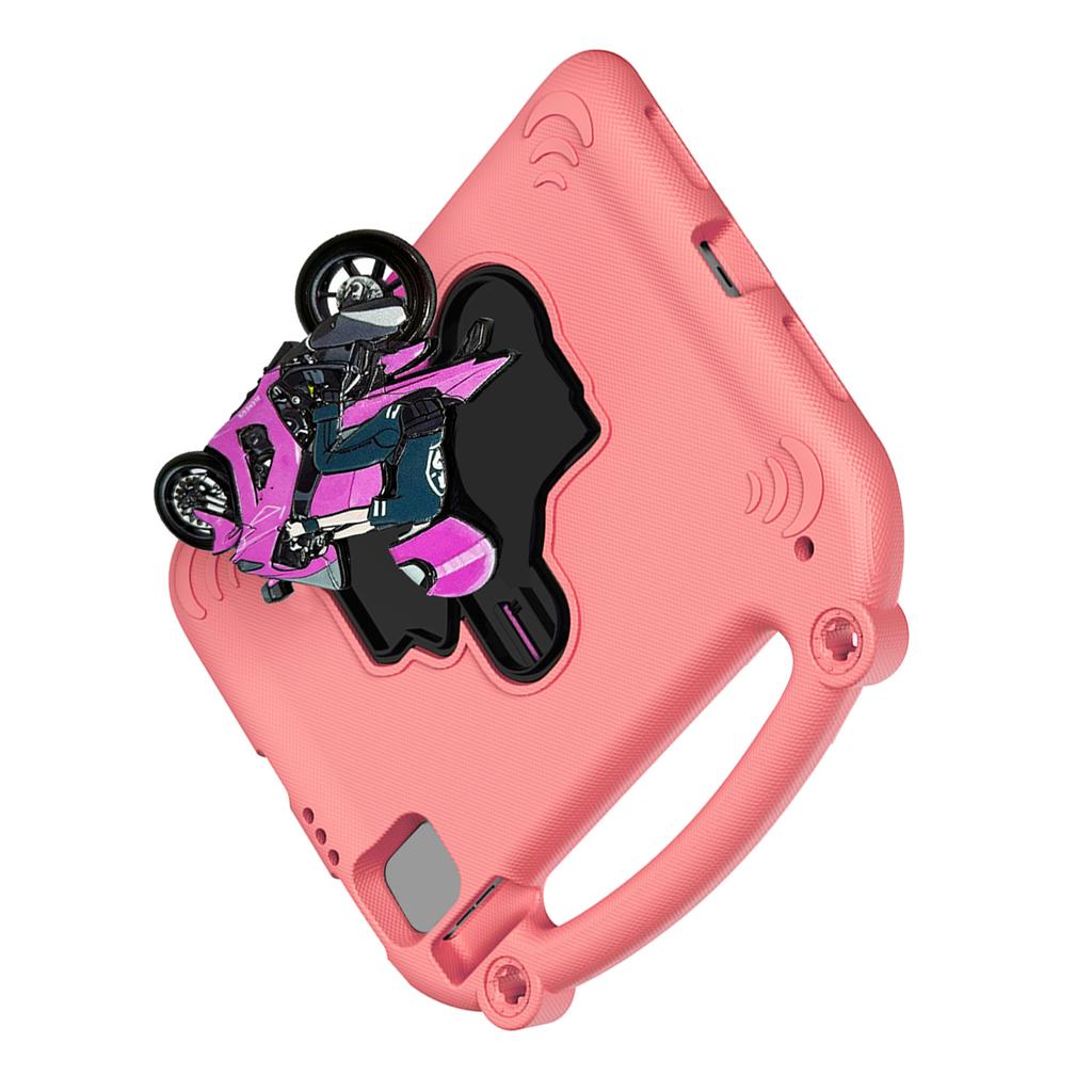 EVA Protective Case with Motorcycle Style Stand Shockproof Tablet Cover with Portable Handle Precise Cutouts Fits for