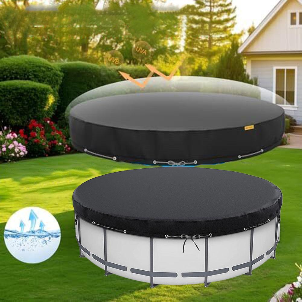 Easy Setup Pool Cover Solution Easy Installation 14FT Above Ground Pools 14FT Diameter Debris Protection Dustproof Protection