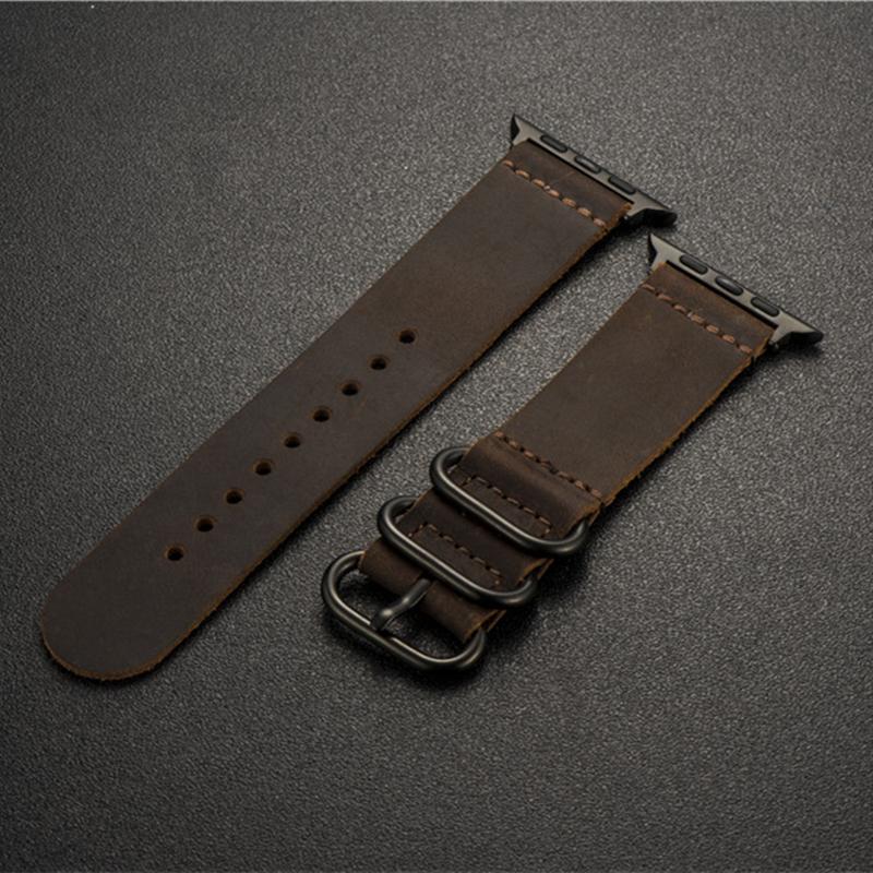

Модний вінтажний шкіряний ремінець із пряжкою для Apple Watch Series ultra2 9 8 7 6 5 SE 38 40 42 44 мм 41 45 49 мм ремінець для ремінця iWatch Аксесуари 42 44 45 49mm темно-коричневого кольору