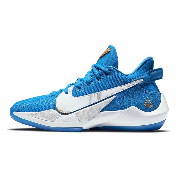 Nike Freak 2 'Signal Blue' Low Top Basketball Shoes White Blue Unisex CZ4177-408