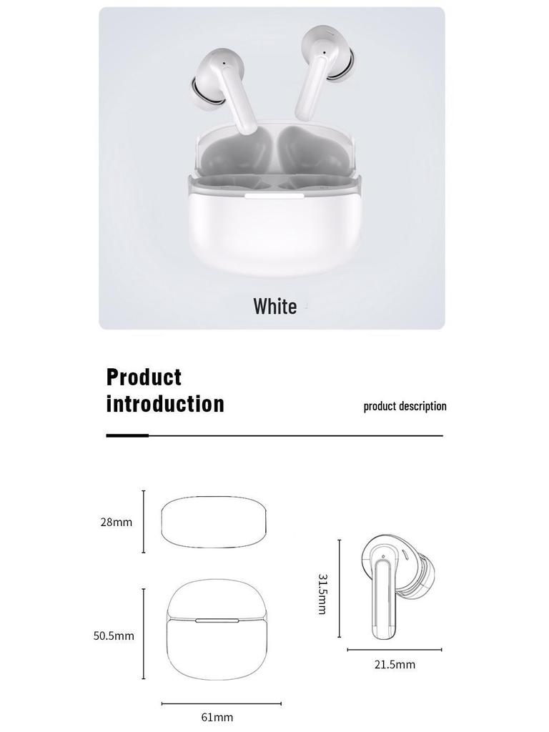 S71TWS Bluetooth Wireless Earphones: V5.4 In-Ear, Noise-Cancelling, Long Battery Life, Pod-Style, Ideal for Music & Gaming.