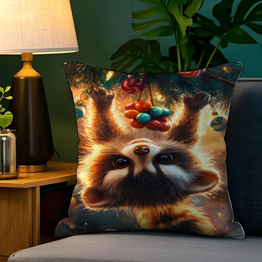 Abstract animal celebratory decor  Pillow Case Natural Linen Pillow Case DoubleSided Decor Sofa Pillowcase Home Decor
