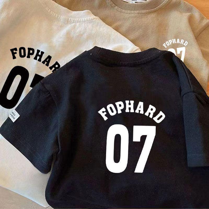 Korean Style Boys' Short Sleeve T-shirt - Summer 2024 Pure Cotton Toddler Top
