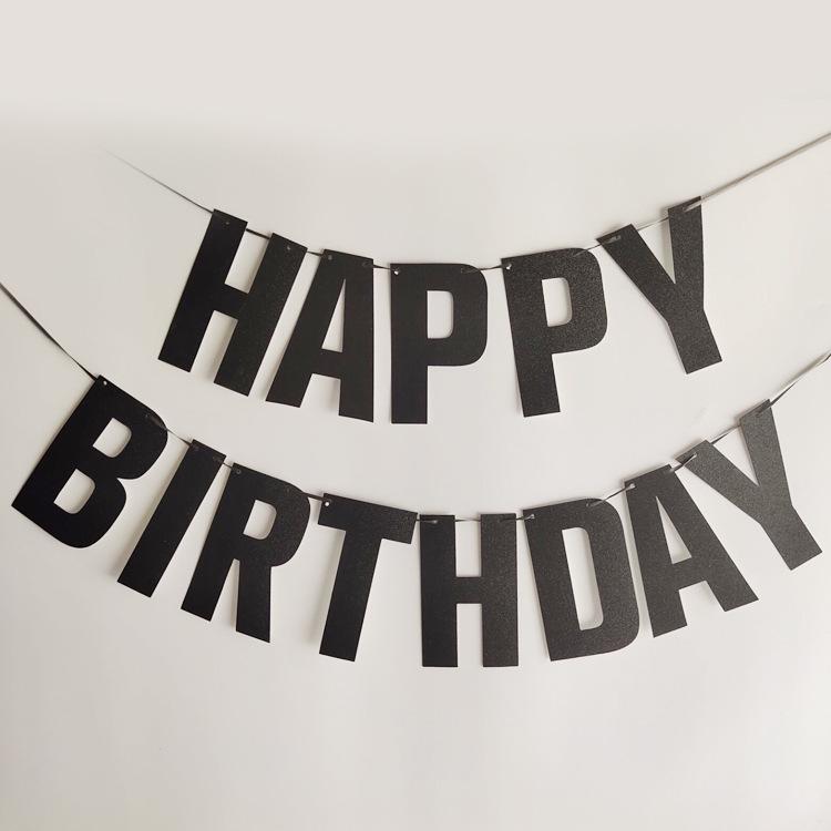 Colorful Silver Glitter Happy Birthday Banner for Kids' Party Decorations