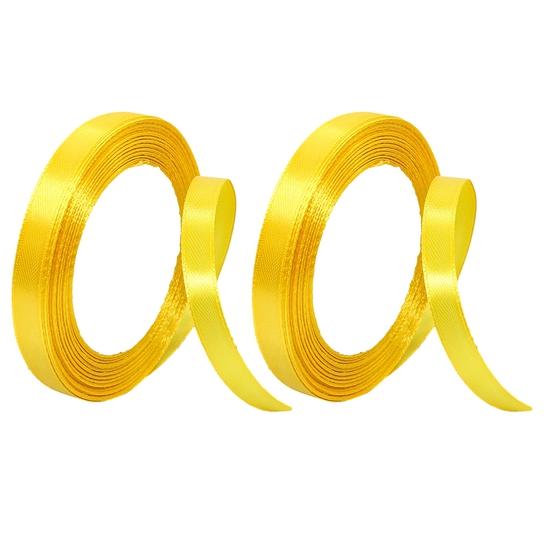

2 рулона подарочной упаковки, элегантная лента с бантом, поделки своими руками, изготовление коробки для конфет, лента жёлтый