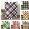 Retro Seamless Pattern Throw Lightweight 240g Flannel Blanket Soft Skin-friendly for Summer Cooling