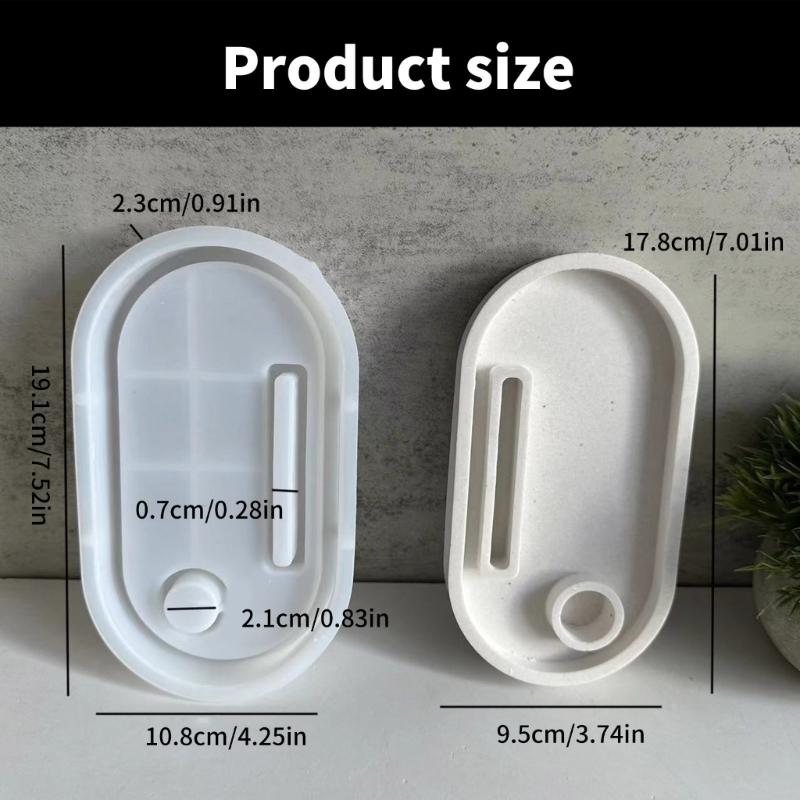 Silicone Craft Molds Silicone Candle Bracket Molds Home Decors Crafting Molds Oval Candle Holder Molds Resin Epoxy Molds