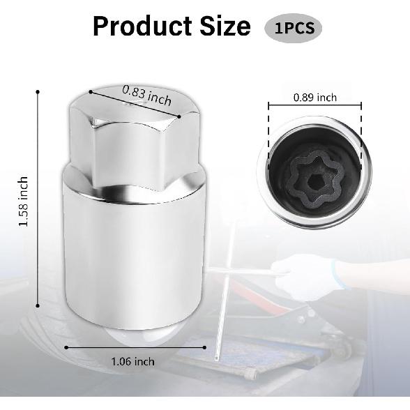 D-Wheel Locking Lug Nut Removal Tool,Wheel Lock Key Compatible With Toyota,Professional Locking Lug Nut Key For Dismantling & Talling Wheels