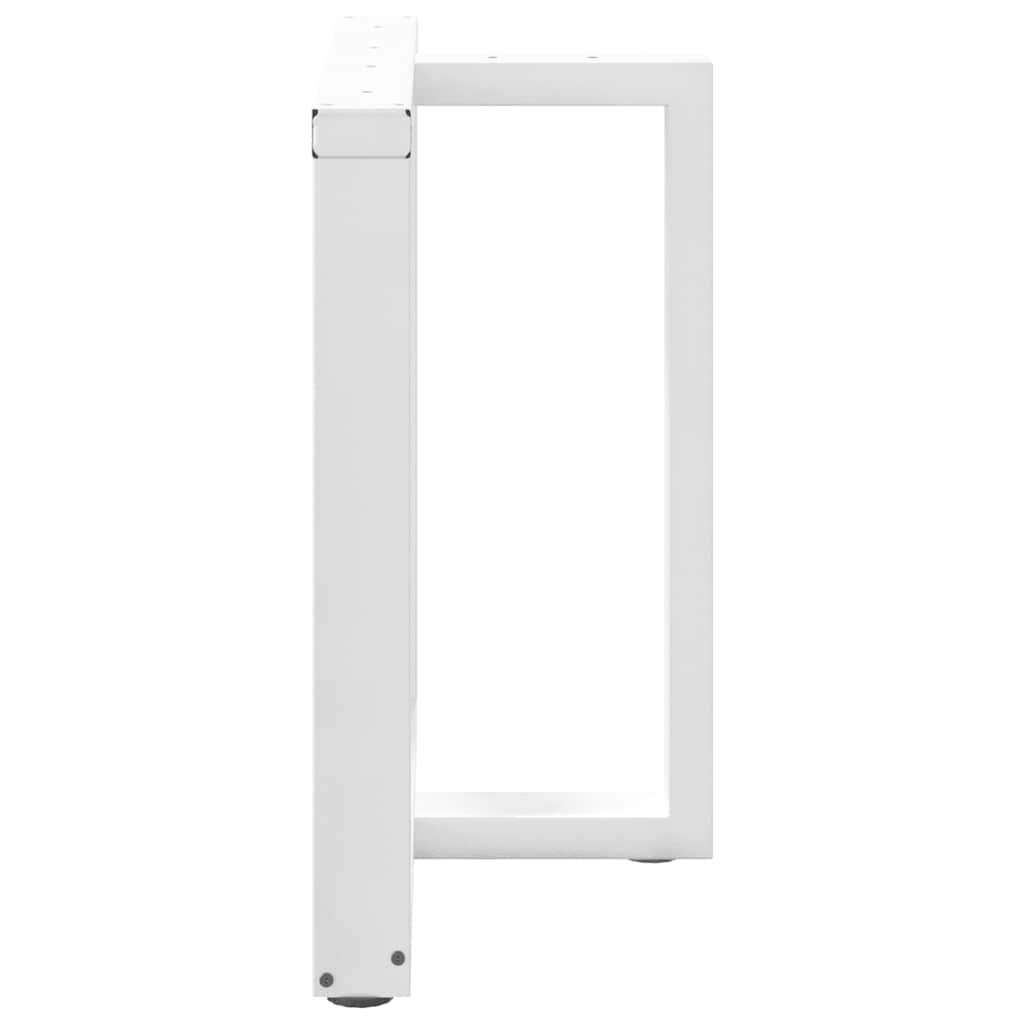 Vidaxl Nogi Do Stołu Jadalnego, 2 Pcs., Białe, 80X35X(72-73) Cm, Stal
