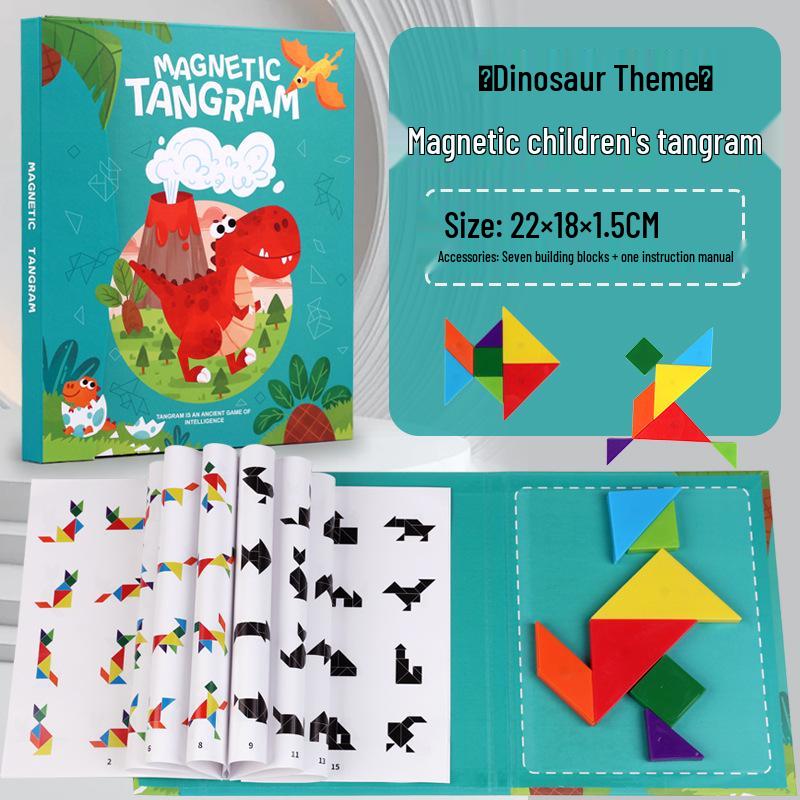 Cross-Border Magnetic Tangram Puzzle: First Grade Educational Toy for Early Learning and Teaching Aid