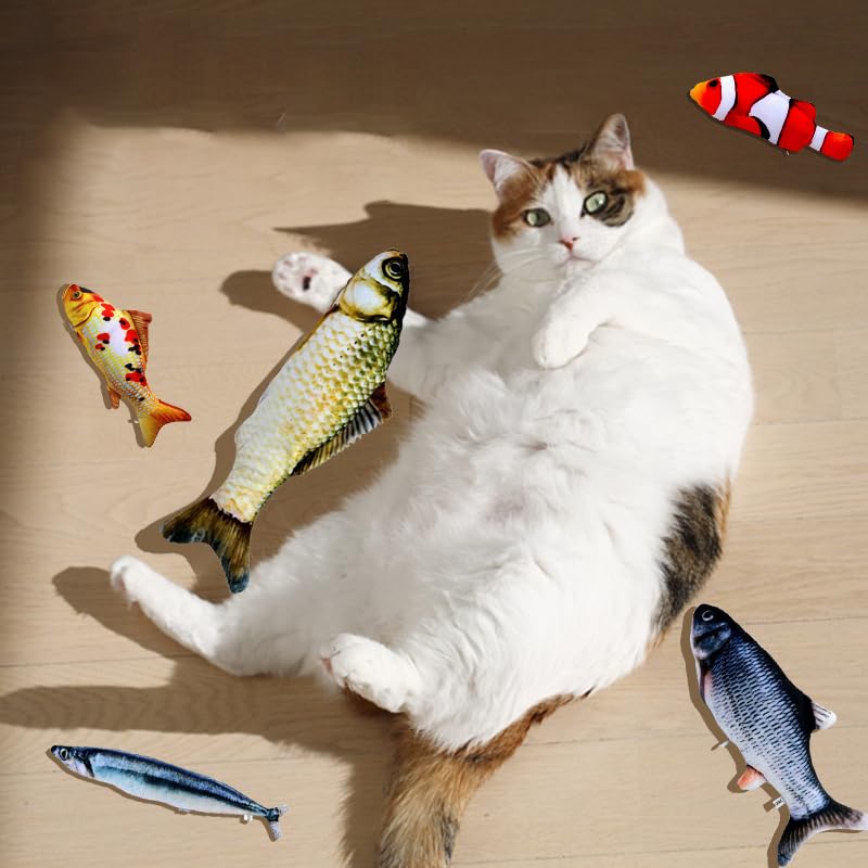 Cat Fish Cat Kick Body Stuffed Obesity Stress Nail Teeth 2 Piece Cat Supplies Toy, Shape, Toy, Fish, Toy, Pillow, Animal, Taiyaki, Play, Relief,