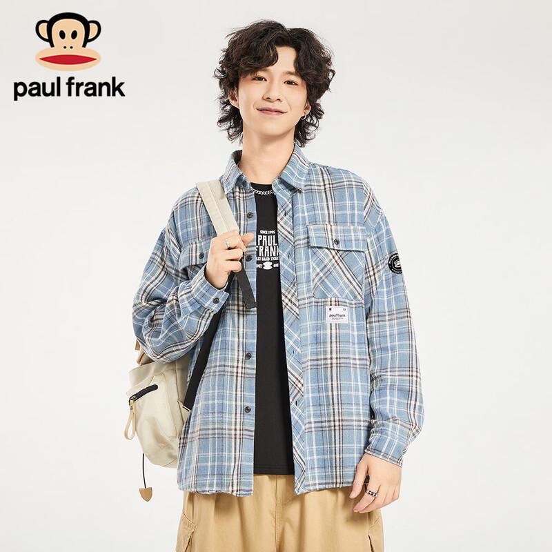 Paul Frank Men s Casual Plaid Long-Sleeve Shirt 3XL