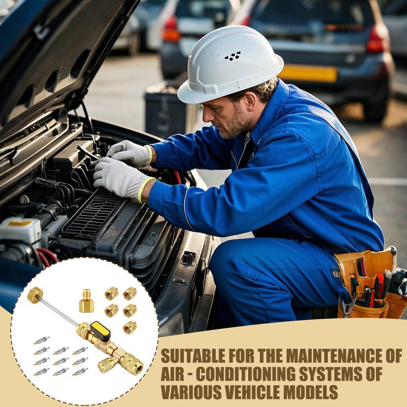 Valve Removal Tool Core Extractor Set HVAC Valve Remover Installer Tool For Refrigeration Service Air Conditioning Repair