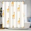 Yellow Giraffe Shower Curtain, Kids Bathroom Decor, Polyester Fabric, Printed Curtains For Bathtub, Modern Home Decoration (201X